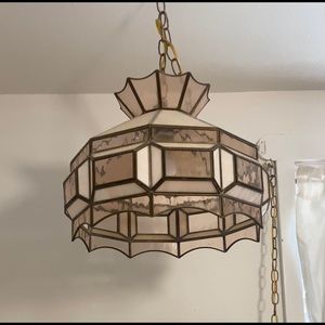 Vintage Tiffany Style Swag Lamp